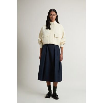 Woolrich donna Gonna in popeline di puro cotone Blu Taglia S Woolrich donna Gonna in popeline di puro cotone Blu Taglia S