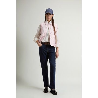 Woolrich donna Gilet Heritage trapuntato in microfibra Rosa Taglia S Woolrich donna Gilet Heritage trapuntato in microfibra Rosa Taglia S