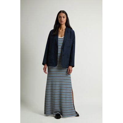 Woolrich donna Blazer in misto lino Blu Taglia XL Woolrich donna Blazer in misto lino Blu Taglia XL