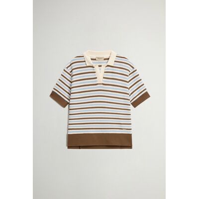 Woolrich donna Polo in misto cotone a righe Multicolore Taglia L Woolrich donna Polo in misto cotone a righe Multicolore Taglia L