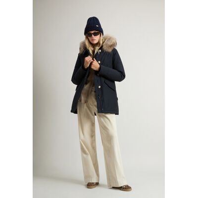 Woolrich donna Arctic Parka in Ramar Cloth con pelliccia removibile Blu Taglia S Woolrich donna Arctic Parka in Ramar Cloth con pelliccia removibile Blu Taglia S