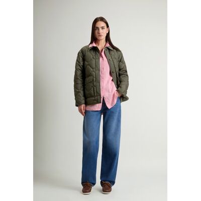 Woolrich donna Giacca Heritage trapuntata in microfibra Verde Taglia XL Woolrich donna Giacca Heritage trapuntata in microfibra Verde Taglia XL