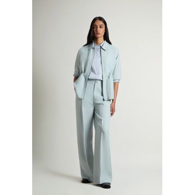 Woolrich donna Giacca a camicia in misto lino Blu Taglia L Woolrich donna Giacca a camicia in misto lino Blu Taglia L