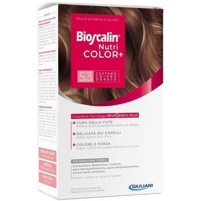 GIULIANI SpA Bioscalin Nutricolor Plus Tintura Capelli Colore 5,3 Castano Chiaro Dorato GIULIANI SpA Bioscalin Nutricolor Plus Tintura Capelli Colore 5,3 Castano Chiaro Dorato