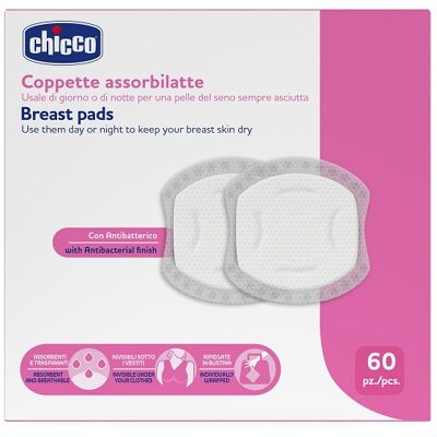 Chicco Coppette Assorbilatte Antibatteriche 60 Pezzi Chicco Coppette Assorbilatte Antibatteriche 60 Pezzi