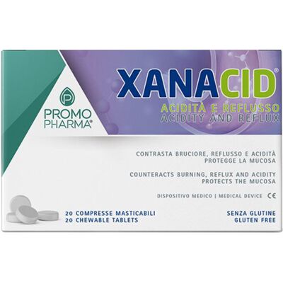 PROMOPHARMA SpA Xanacid PromoPharma 20 Compresse Masticabili - Integratore Alimentare PROMOPHARMA SpA Xanacid PromoPharma 20 Compresse Masticabili - Integratore Alimentare