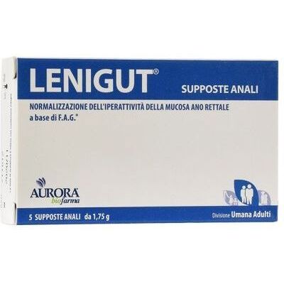 AURORA BIOFARMA Lenigut Supposte 5 Pezzi AURORA BIOFARMA Lenigut Supposte 5 Pezzi