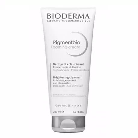 bioderma pigmentbio foaming cream detergente esfoliante schiarente per pelle luminosa 200 ml