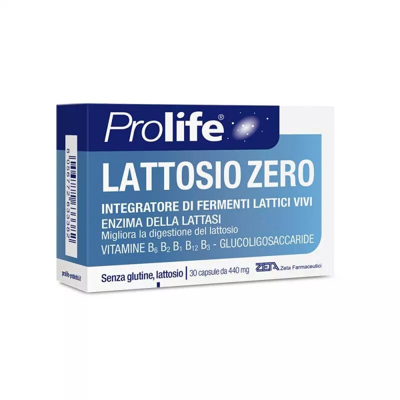 zeta farmaceutici prolife lattosio zero integratore per intolleranza al lattosio 30 capsule