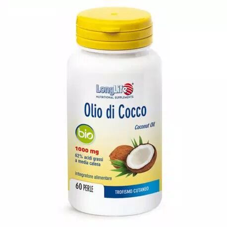 Longlife Olio di Cocco Bio Integratore Tonico 60 capsule