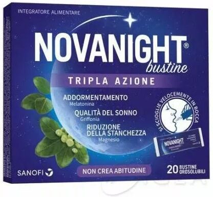 Sanofi Novanight Integratore per il Buon Riposo 20 bustine orosolubili