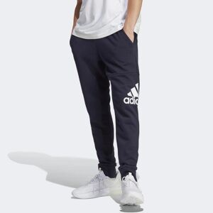 Adidas Pantaloni Tuta Adidas Essentials French Terry Con Risvolto Affusolato e Logo da uomo rif. HA4344