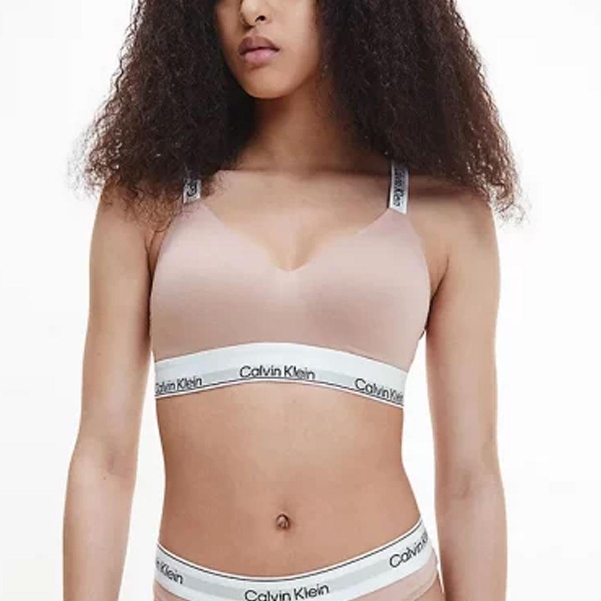 Calvin Bralette reggiseno Calvin Klein Underwear con logo da donna rif. 000QF7030E