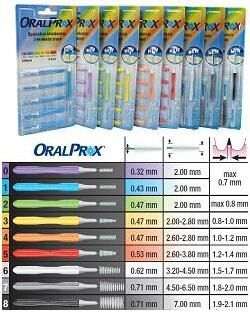 ids spa oralprox blister da 6 spazzolini interdentali misura 4 colore arancione