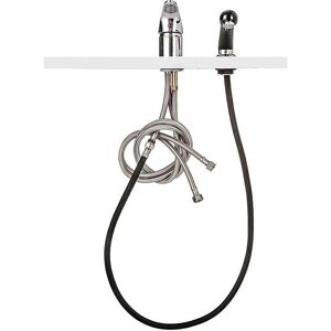 Kit idraulico universale con miscelatore e doccetta. Tubi di carico 110 cm.