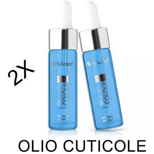 2 x OLIO CUTICOLE the Garden of Colour pipettA Vanilla Sky Blue 15 ml SILCARE