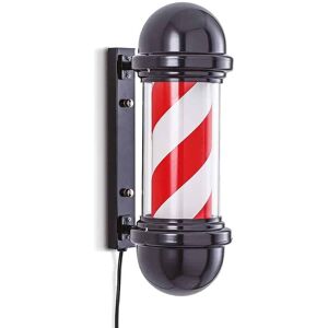 BARBER POLE LED da interno Insegna luminosa da barbiere Argento Oro Nero