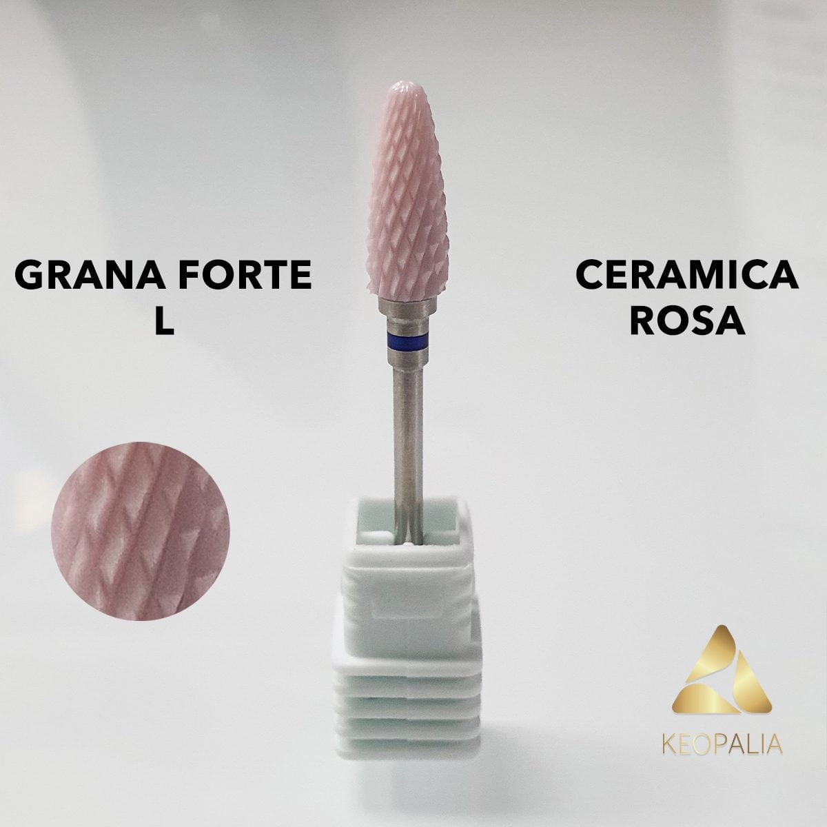 PUNTA IN CERAMICA ROSA " XC " EXTRAFORTE UNIVERSALE PER FRESA MANICURE RICOSTRUZIONE UNGHIE