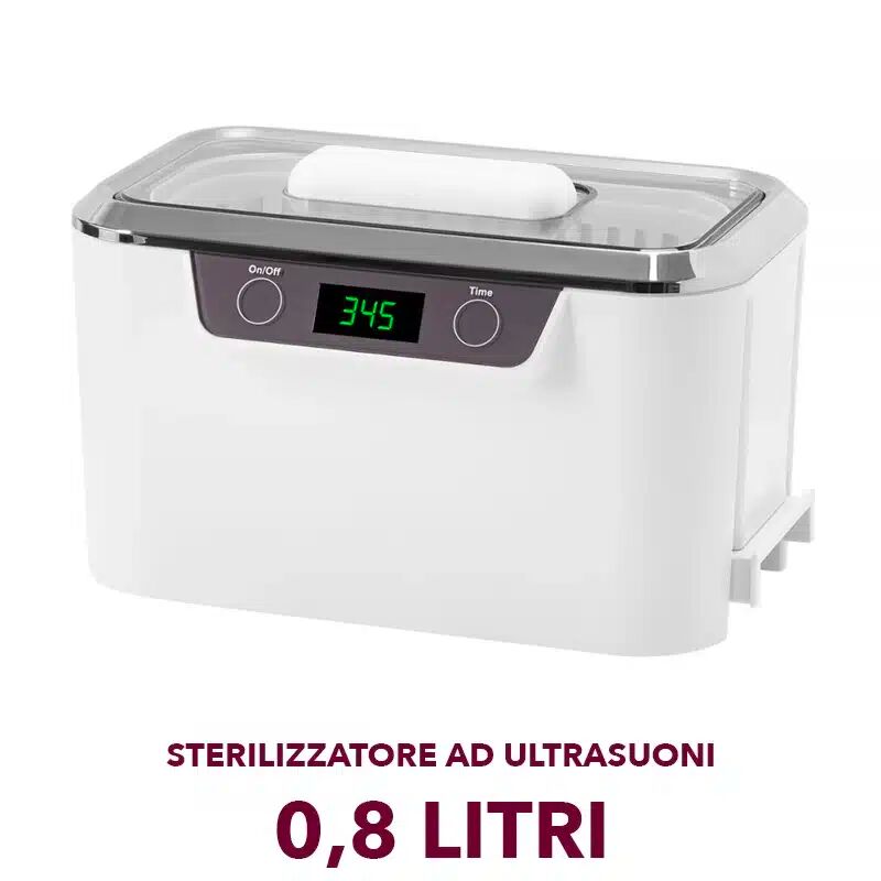 Sterilizzatore ad ultrasuoni per estetista, pulizia e sterilizzazione degli strumenti per centro estetico 0.8 litri 60W