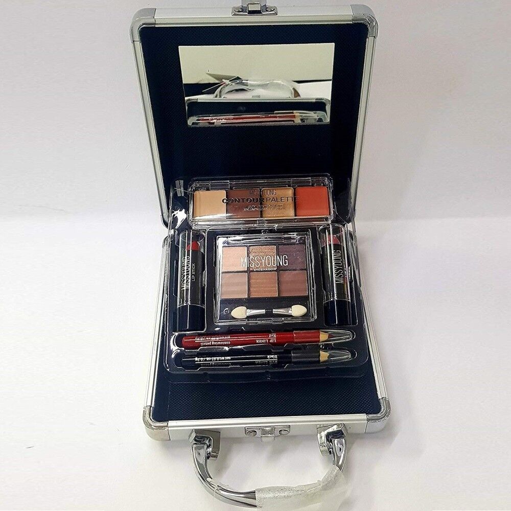 trade shop traesio trousse valigetta make up gm14007 trucco ombretti 15 pezzi contouring cosmetici