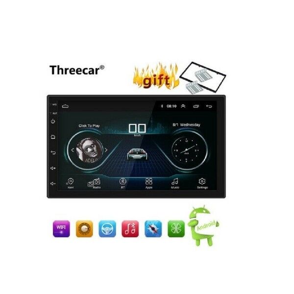 trade shop traesio autoradio doppio din android 8.1 navigatore gps mirror link bluetooth stereo