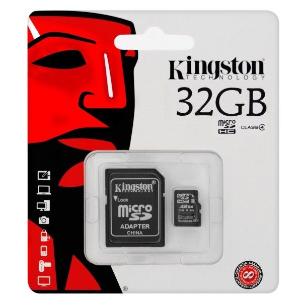 Kingston Trade Shop - Kingston Micro Sd 32 Gb Microsd Classe 4 Sdhc Scheda Di Memoria Card Smartphone -