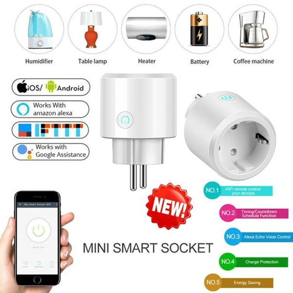 trade shop traesio smart plug presa corrente wifi timer elettrodomestici domotica per ios e android