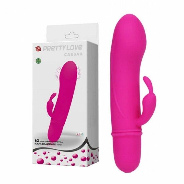 trade shop traesio pretty love caesar vibratore 10 funzioni e clitoride rabbit in silicone