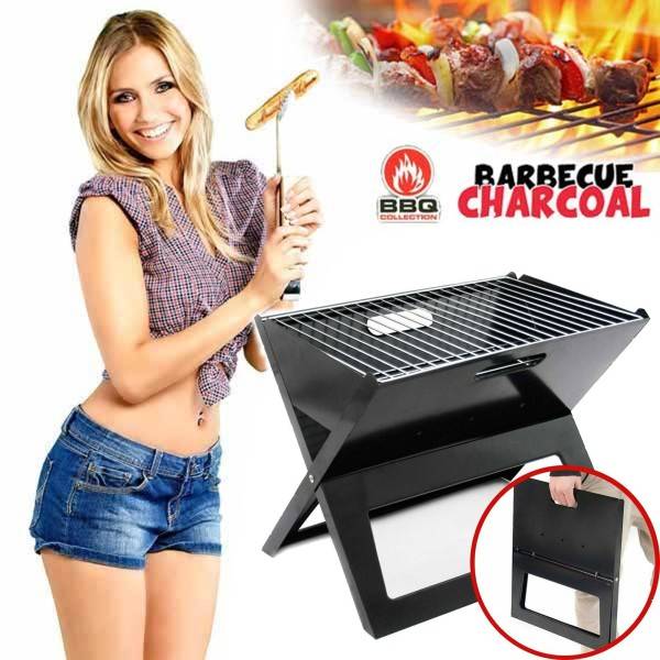 trade shop traesio barbecue a carbone carbonella bbq grill in metallo pieghevole portatile picnic