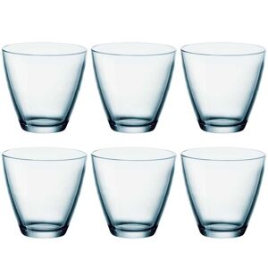 trade shop traesio set da 6 pezzi bicchieri in vetro bicchiere per acqua vino bibite blu 26 cl