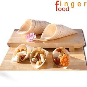 trade shop traesio set 12 coni finger food in fibra di pioppo catering aperitivo 22,5 x 15,5 cm