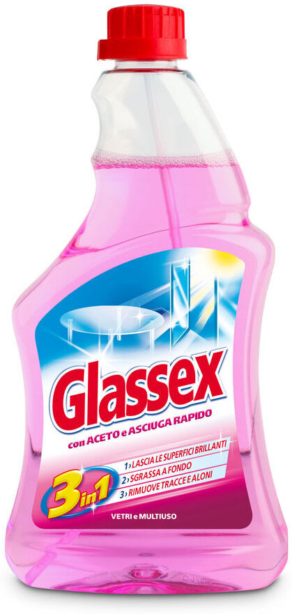 Glassex con Aceto e Speed Alcool Vetri e Multiuso Ricarica 500 ml -