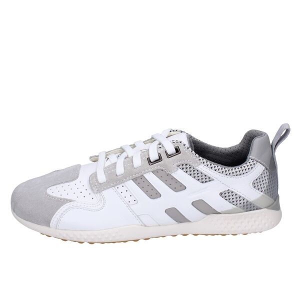 geox scarpe sneakers uomo con lacci bianco pelle bf960 taglia 0