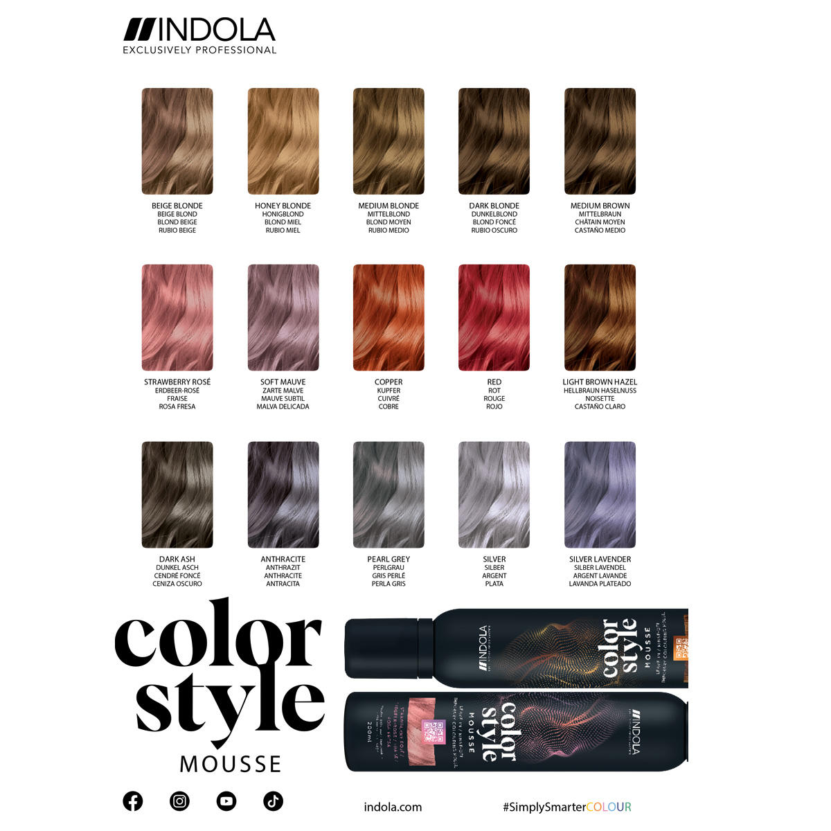 Indola Cartella colori Color Style Mousse