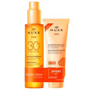 nuxe sun set huile solaire brozante 30 spf