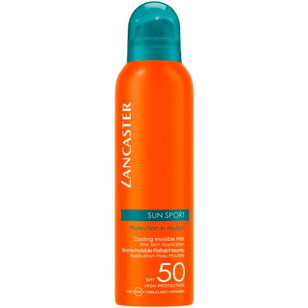 lancaster sun sport cooling invisible mist wet skin application spf 50, 200 ml