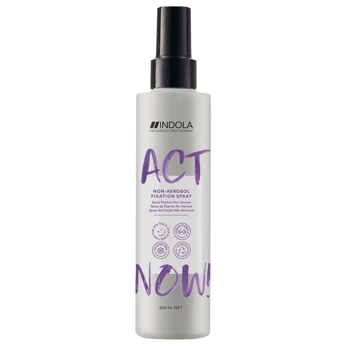Indola ACT NOW! Non-Aerosol Fixation Spray mittlerer Halt 200 ml