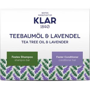 klar set regalo con olio dell'albero del tè e lavanda