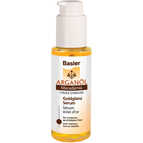 basler arganöl macadamia goldglanz serum bottiglia di vetro con dispenser 50 ml