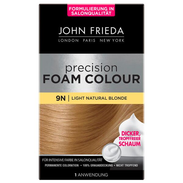 john frieda precision foam colour colorazione permanente 9n biondo chiaro naturale 1 confezione biondo chiaro naturale