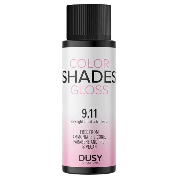 dusy professional color shades gloss 9.11 biondo chiaro cenere intensivo 60 ml