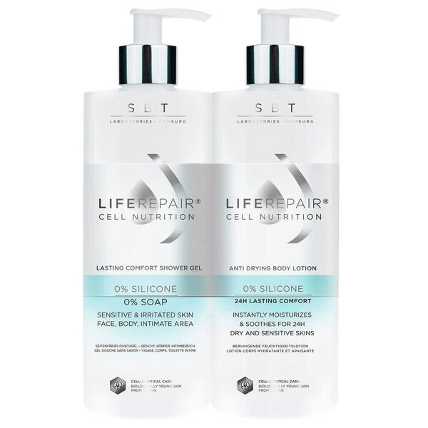 sbt liferepair duo pack shower gel + body lotion 2 x 400 ml
