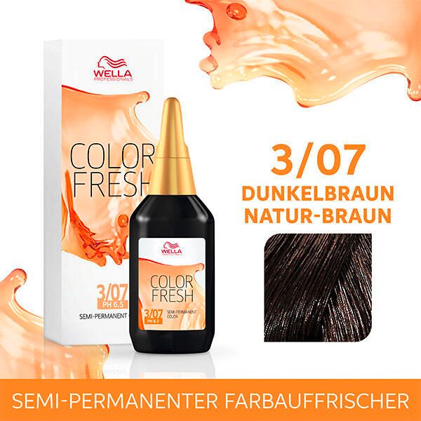 wella color fresh ph 6.5 - acid 3/07 marrone scuro, 75 ml