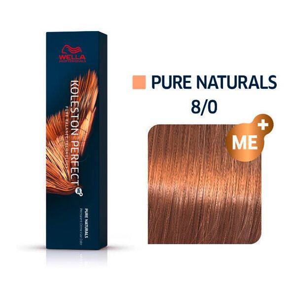 wella koleston perfect me+ pure naturals 8/0 biondo chiaro, 60 ml