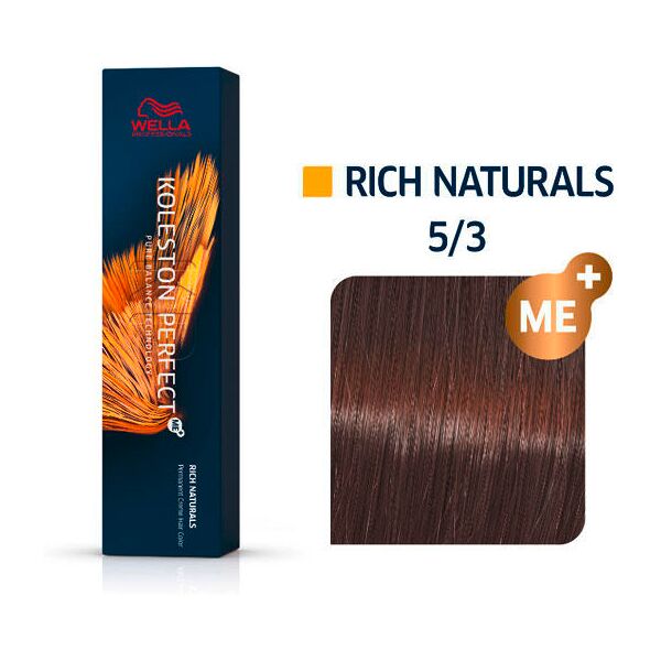 wella koleston perfect rich naturals 5/3 oro marrone chiaro, 60 ml