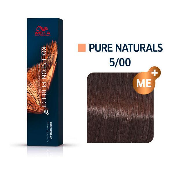 wella koleston perfect me+ pure naturals 5/00 marrone chiaro naturale intensivo, 60 ml