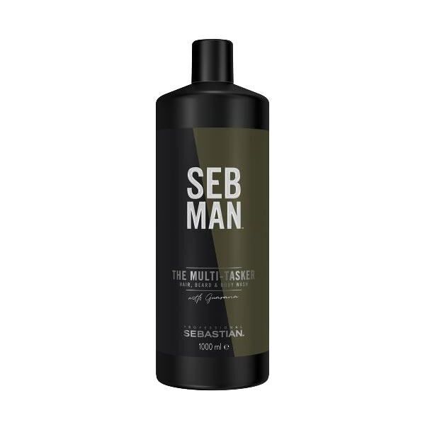 sebastian seb man the multitasker hair, beard & body wash 1 litro