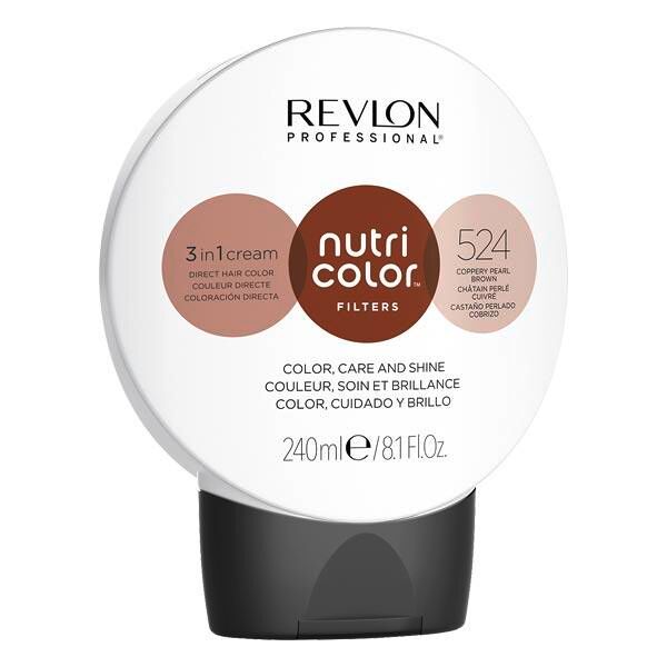 revlon professional nutri color sfera del filtro 524 marrone chiaro irisé copper 240 ml