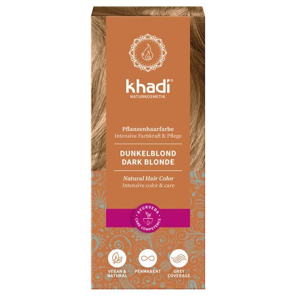 khadi pianta colore dei capelli biondo scuro 100 g