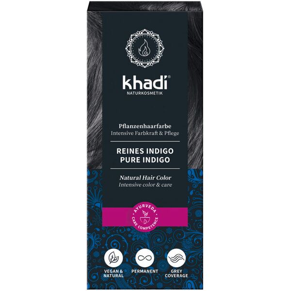 khadi tintura per capelli vegetale indaco puro 100 g